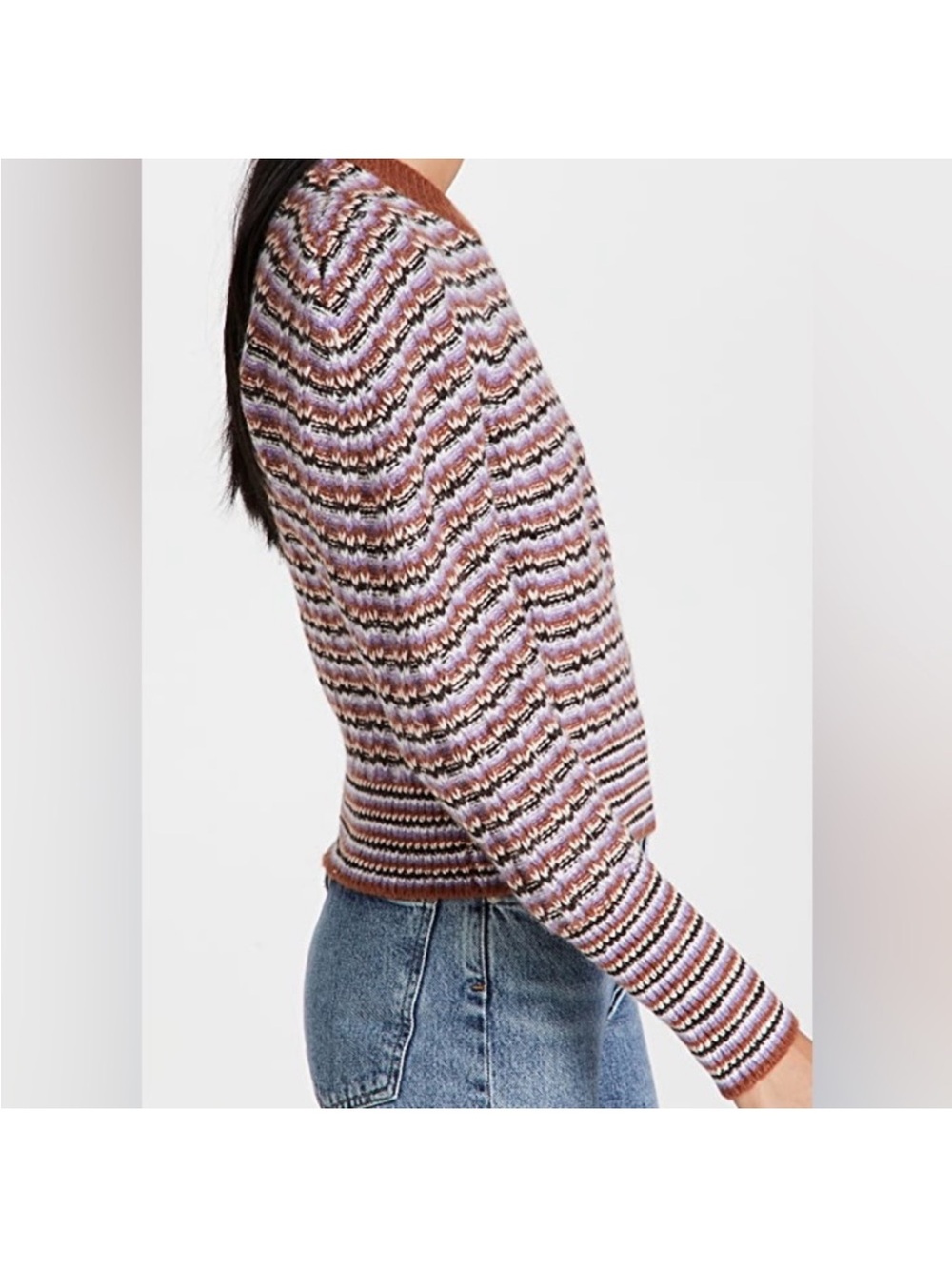A.L.C. Samara Wool & Alpaca Blend Amethyst Combo Sweater - Picture 2 of 5